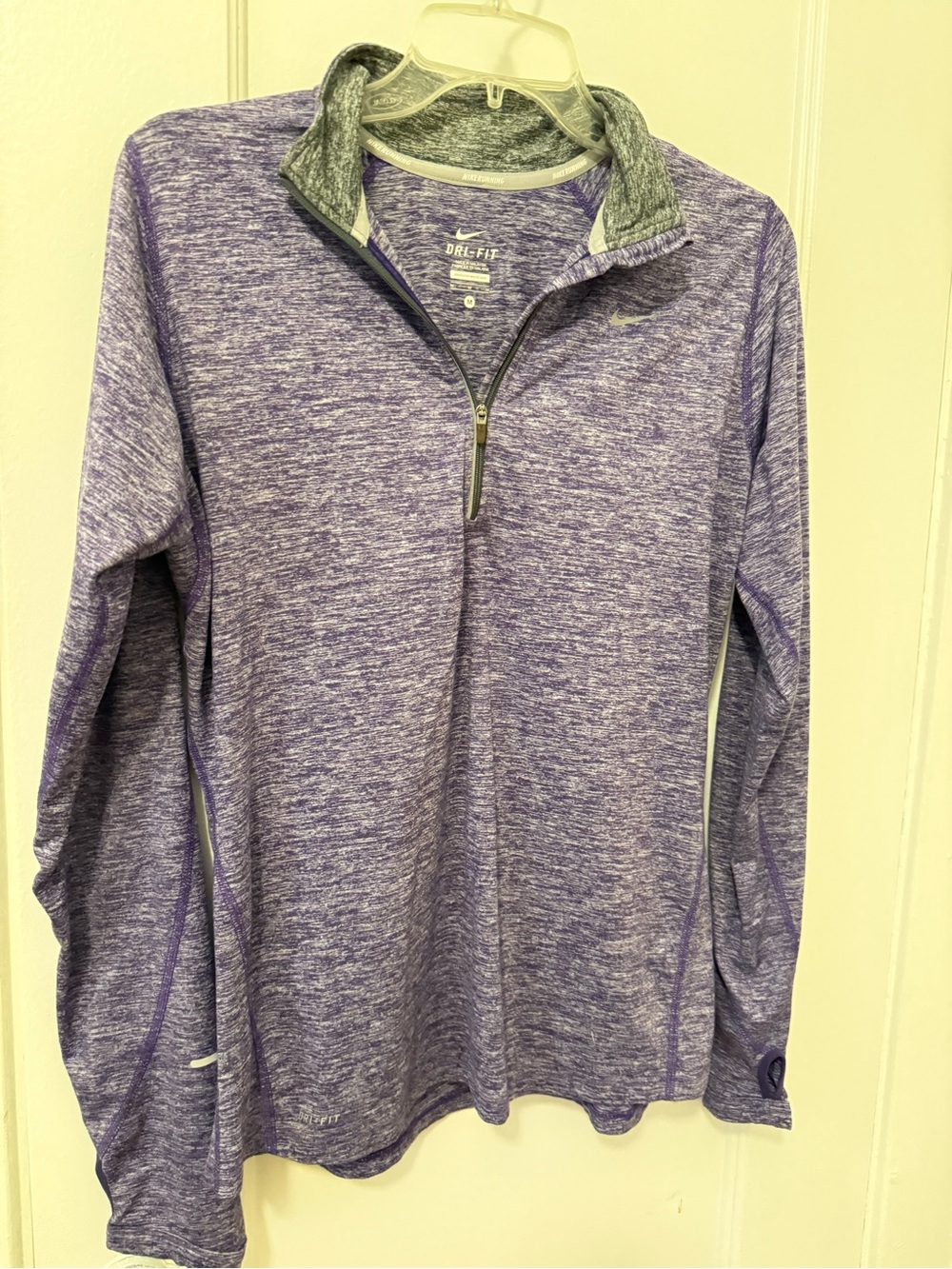 Nike Women's Purple Heather Dri-FIT Half-Zip Pullover